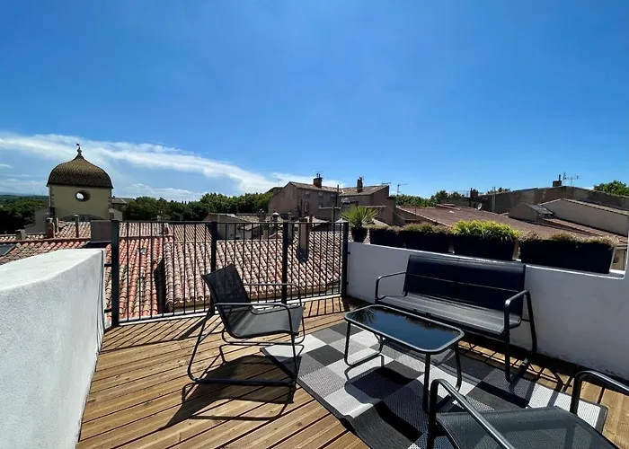 Rooftop N°38 - Rooms Et Studios - Vue Cite Medievale